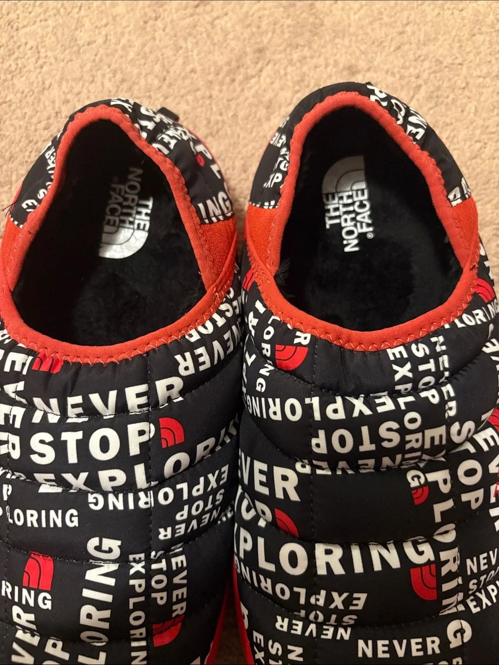 The North Face quilted slip